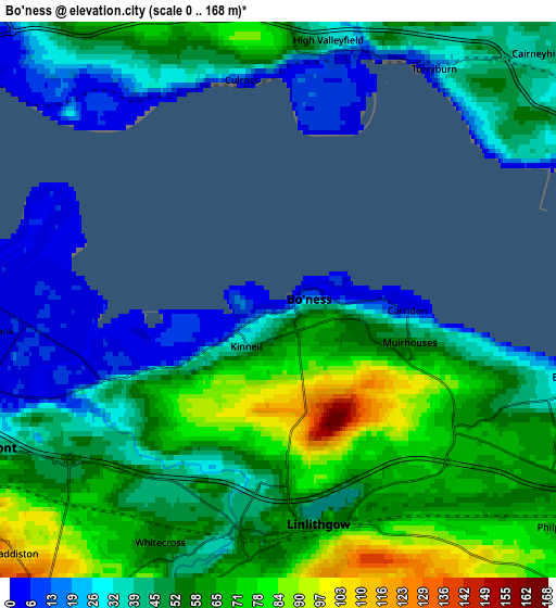 Zoom OUT 2x Bo’ness, United Kingdom elevation map