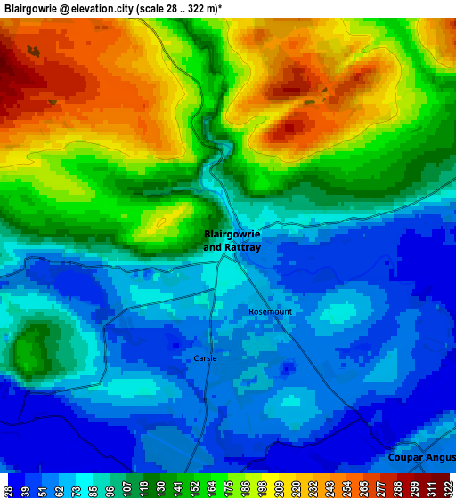 Zoom OUT 2x Blairgowrie, United Kingdom elevation map