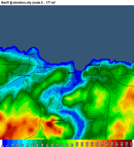 Zoom OUT 2x Banff, United Kingdom elevation map