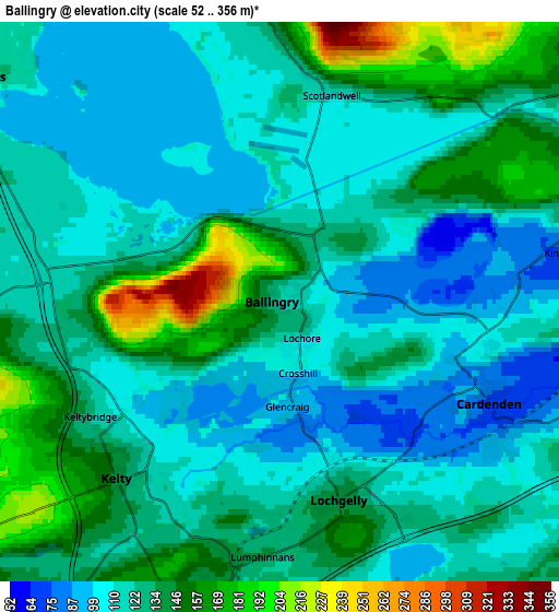 Zoom OUT 2x Ballingry, United Kingdom elevation map