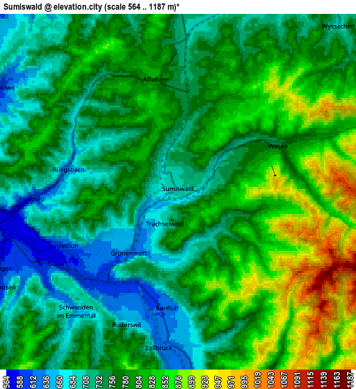 Zoom OUT 2x Sumiswald, Switzerland elevation map