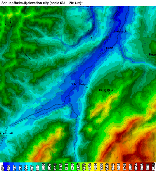 Zoom OUT 2x Schüpfheim, Switzerland elevation map