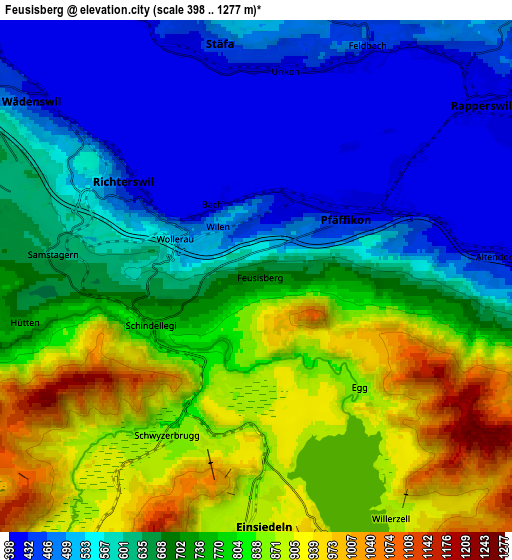 Zoom OUT 2x Feusisberg, Switzerland elevation map