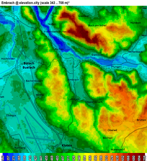 Zoom OUT 2x Embrach, Switzerland elevation map