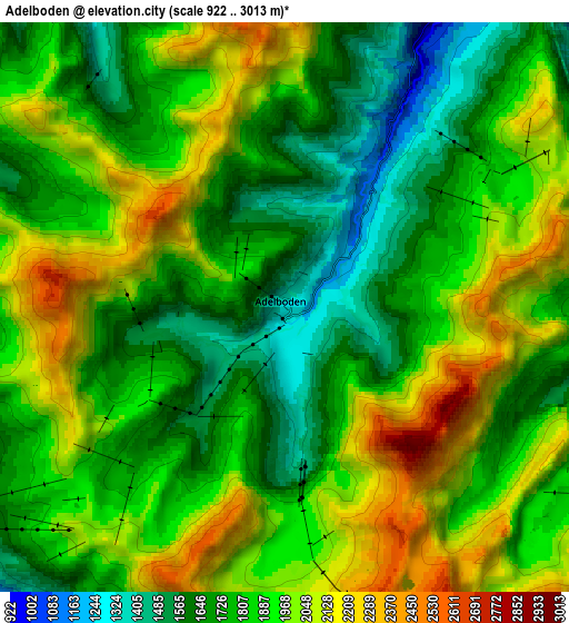 Zoom OUT 2x Adelboden, Switzerland elevation map