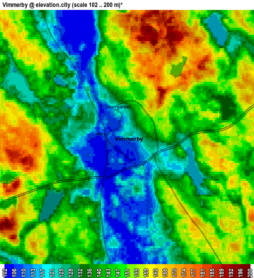 Zoom OUT 2x Vimmerby, Sweden elevation map