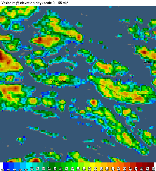 Zoom OUT 2x Vaxholm, Sweden elevation map