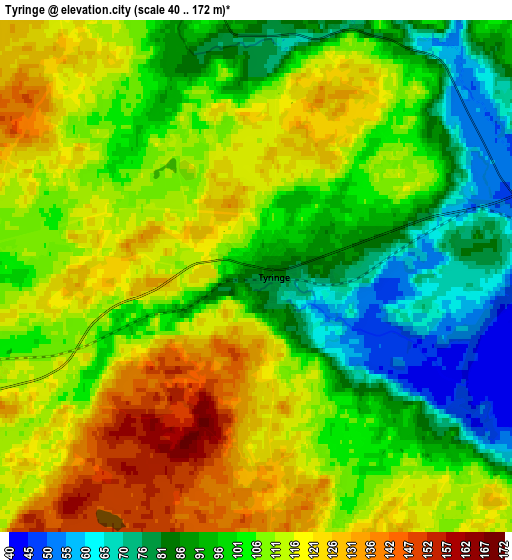 Zoom OUT 2x Tyringe, Sweden elevation map