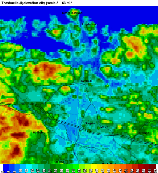 Zoom OUT 2x Torshälla, Sweden elevation map