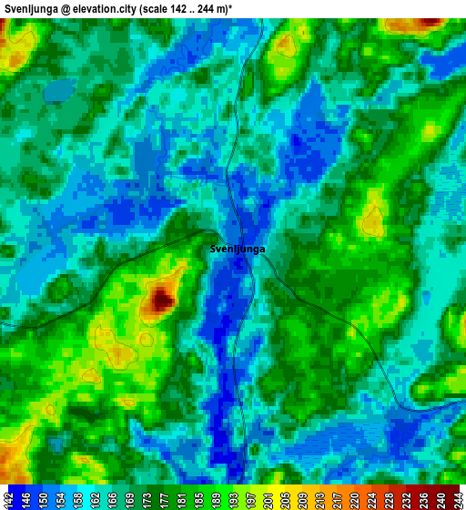 Zoom OUT 2x Svenljunga, Sweden elevation map