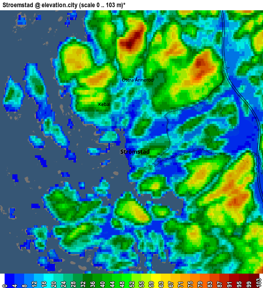 Zoom OUT 2x Strömstad, Sweden elevation map