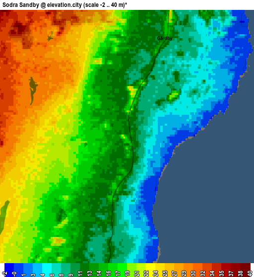 Zoom OUT 2x Södra Sandby, Sweden elevation map