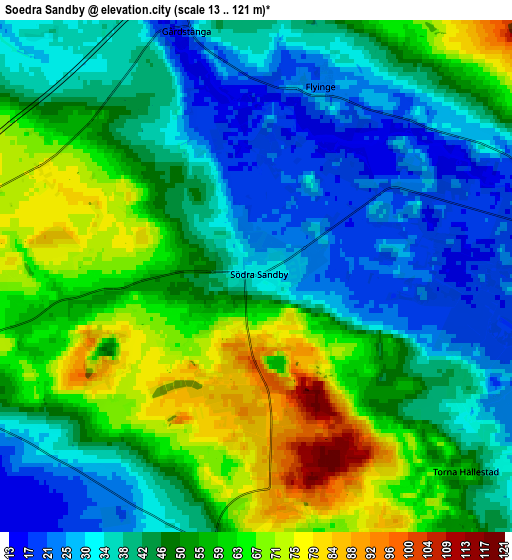 Zoom OUT 2x Södra Sandby, Sweden elevation map