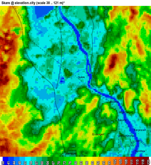 Zoom OUT 2x Skåre, Sweden elevation map