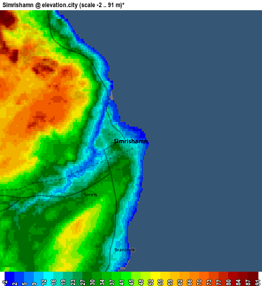 Zoom OUT 2x Simrishamn, Sweden elevation map