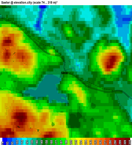 Zoom OUT 2x Säter, Sweden elevation map