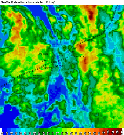 Zoom OUT 2x Säffle, Sweden elevation map