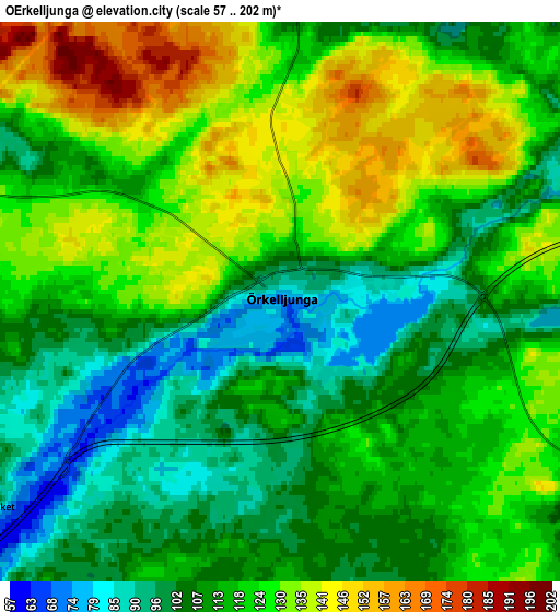 Zoom OUT 2x Örkelljunga, Sweden elevation map