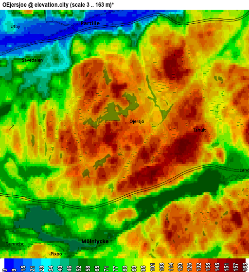 Zoom OUT 2x Öjersjö, Sweden elevation map