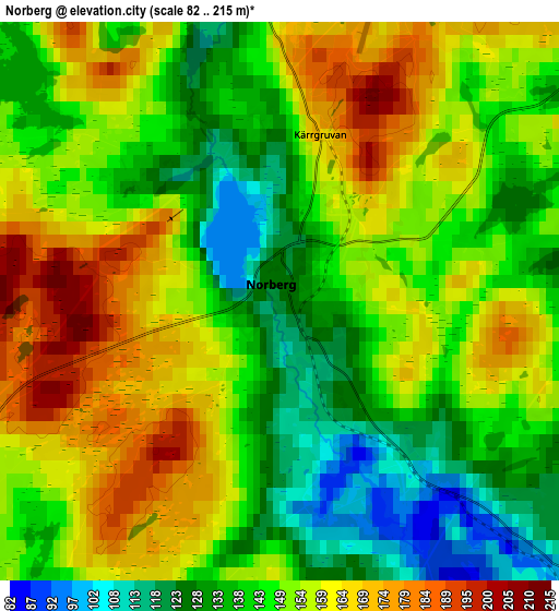 Zoom OUT 2x Norberg, Sweden elevation map