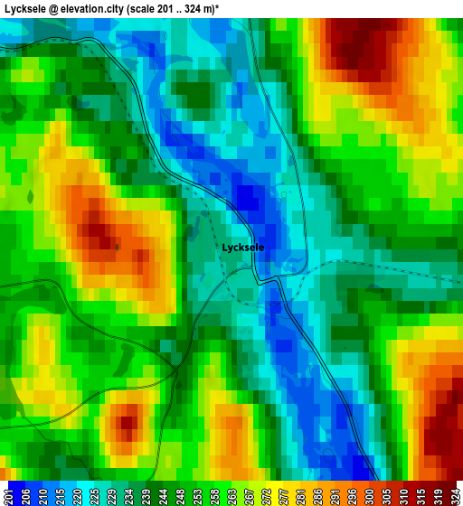 Zoom OUT 2x Lycksele, Sweden elevation map