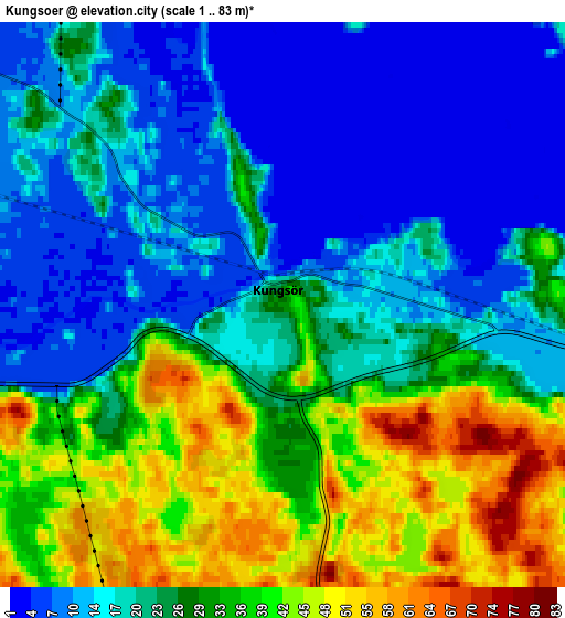 Zoom OUT 2x Kungsör, Sweden elevation map