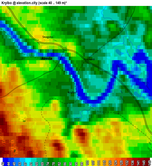 Zoom OUT 2x Krylbo, Sweden elevation map