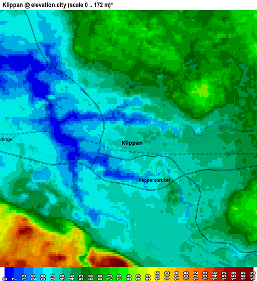 Zoom OUT 2x Klippan, Sweden elevation map