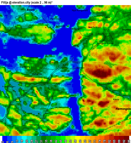 Zoom OUT 2x Fittja, Sweden elevation map