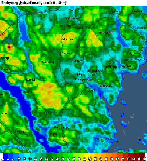 Zoom OUT 2x Enebyberg, Sweden elevation map