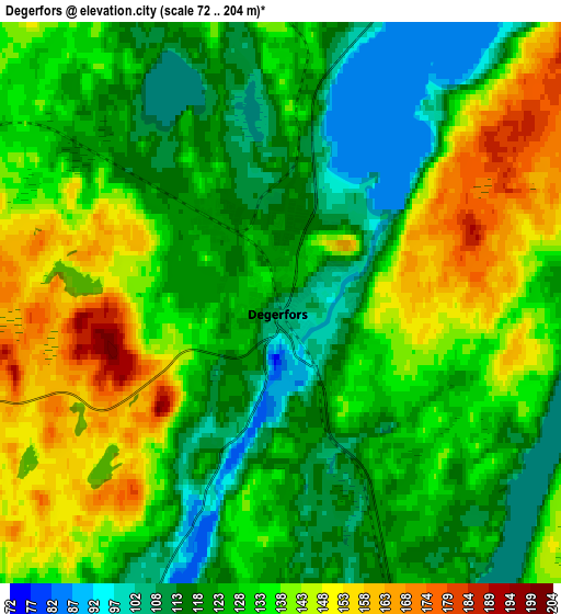 Zoom OUT 2x Degerfors, Sweden elevation map