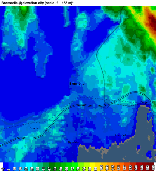 Zoom OUT 2x Bromölla, Sweden elevation map