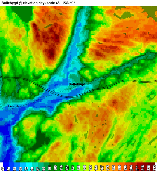 Zoom OUT 2x Bollebygd, Sweden elevation map