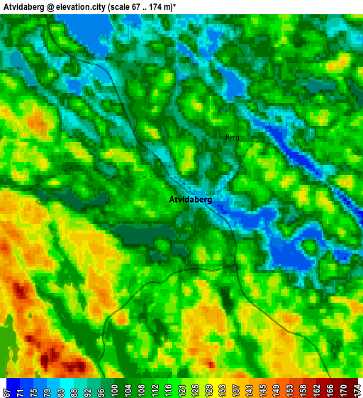 Zoom OUT 2x Åtvidaberg, Sweden elevation map