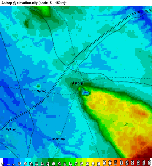 Zoom OUT 2x Åstorp, Sweden elevation map