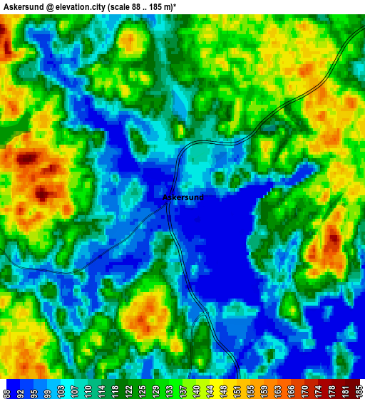 Zoom OUT 2x Askersund, Sweden elevation map