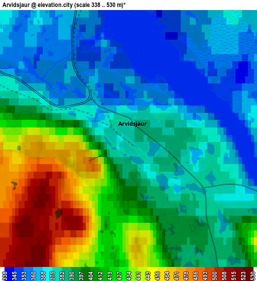Zoom OUT 2x Arvidsjaur, Sweden elevation map