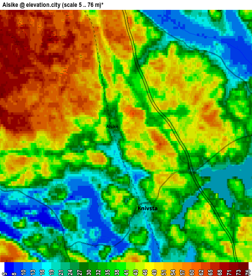 Zoom OUT 2x Alsike, Sweden elevation map