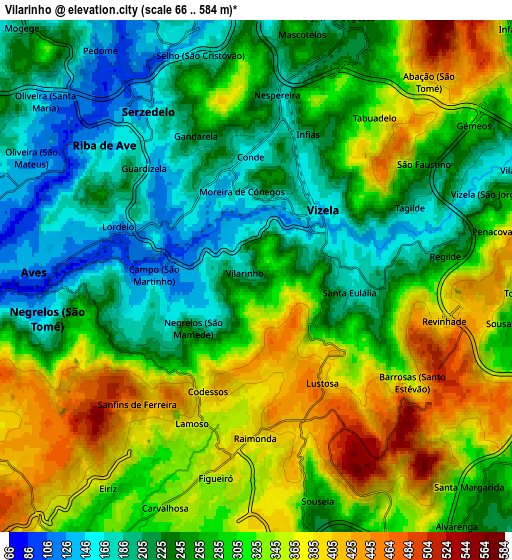 Zoom OUT 2x Vilarinho, Portugal elevation map