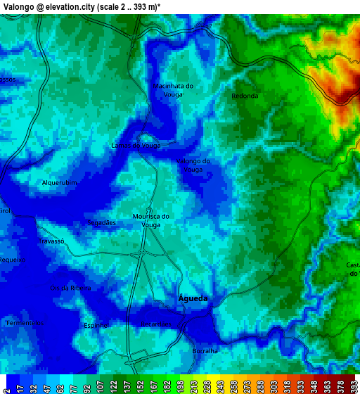 Zoom OUT 2x Valongo, Portugal elevation map