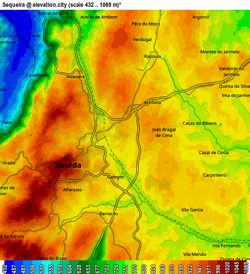 Zoom OUT 2x Sequeira, Portugal elevation map