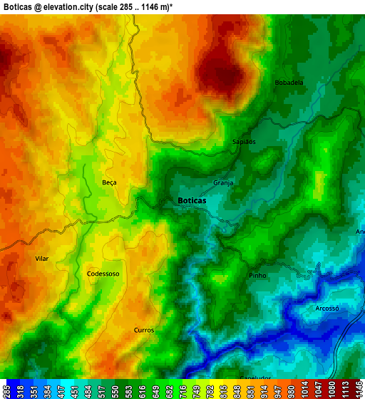 Zoom OUT 2x Boticas, Portugal elevation map