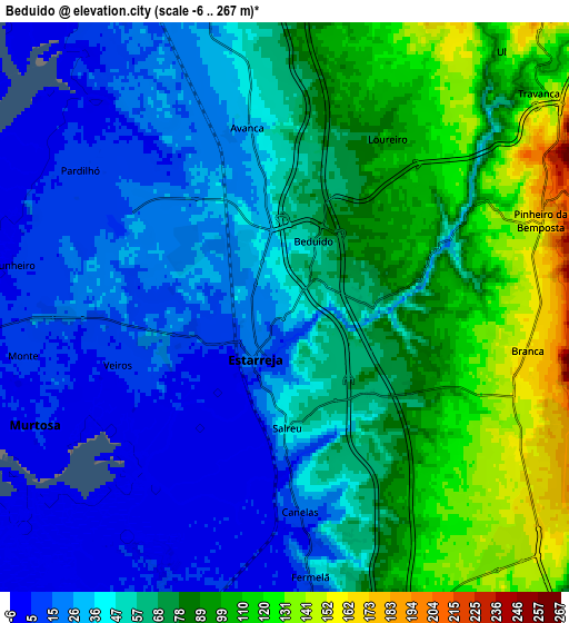 Zoom OUT 2x Beduido, Portugal elevation map