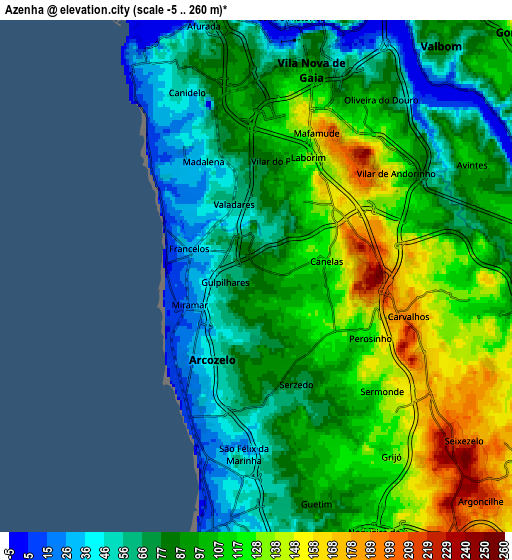 Zoom OUT 2x Azenha, Portugal elevation map