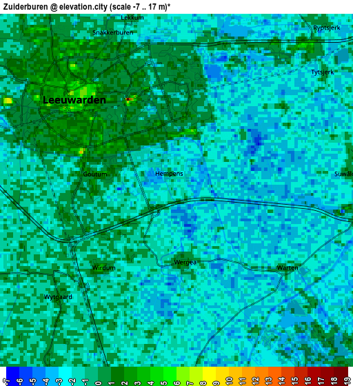 Zoom OUT 2x Zuiderburen, Netherlands elevation map