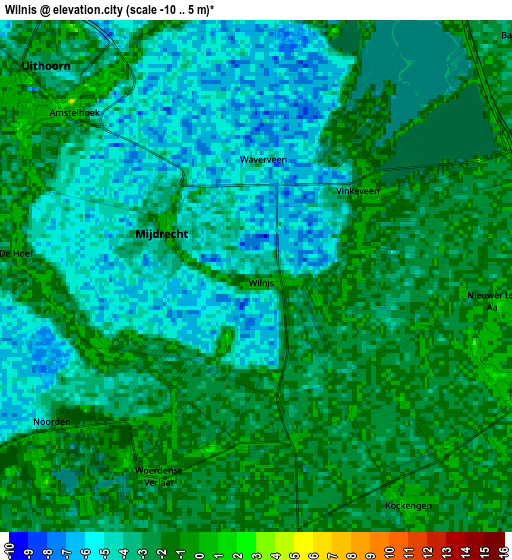 Zoom OUT 2x Wilnis, Netherlands elevation map