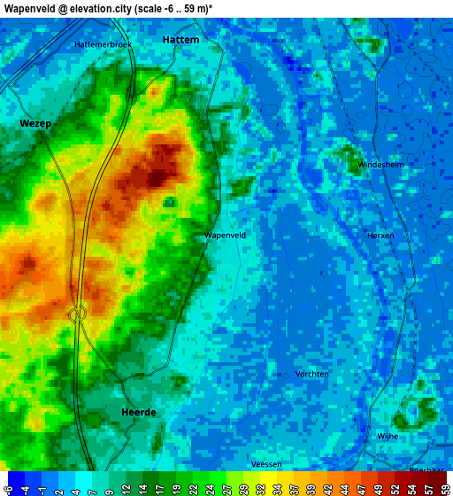 Zoom OUT 2x Wapenveld, Netherlands elevation map