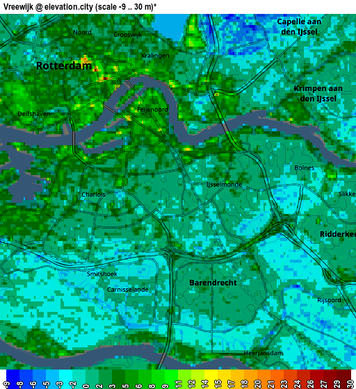 Zoom OUT 2x Vreewijk, Netherlands elevation map