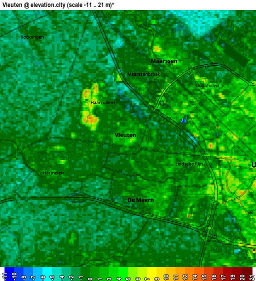 Zoom OUT 2x Vleuten, Netherlands elevation map