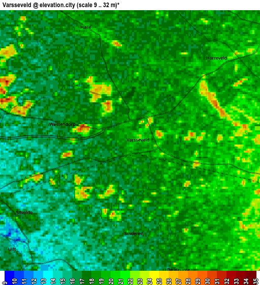 Zoom OUT 2x Varsseveld, Netherlands elevation map